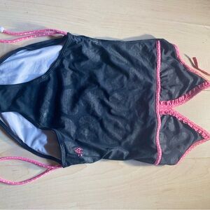 Black and Pink Kids Swimsuit